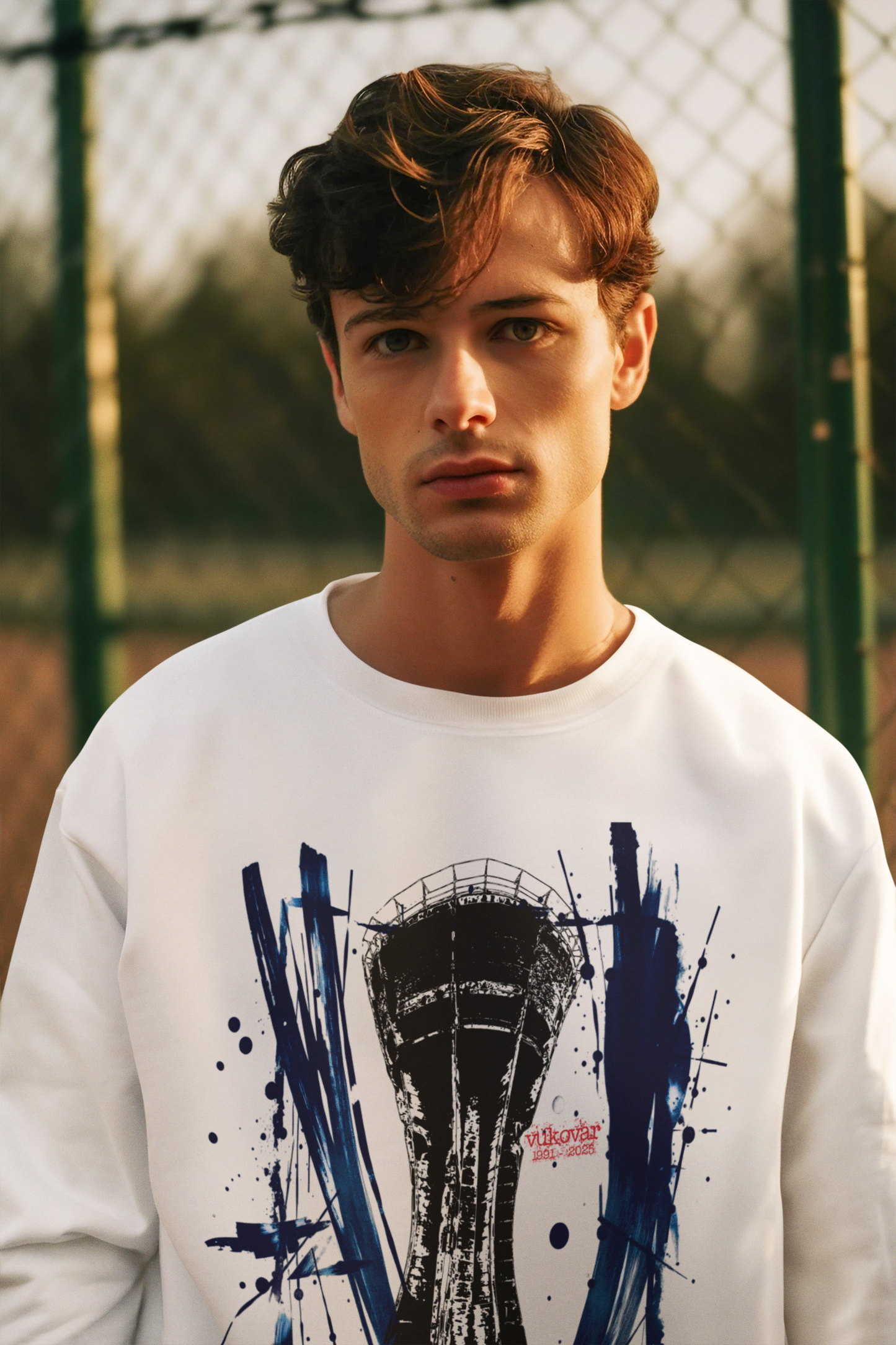 "Ponosno Stojim - Vukovar Water Tower 1991 - 2025 / Grunge" - Unisex Sweatshirt