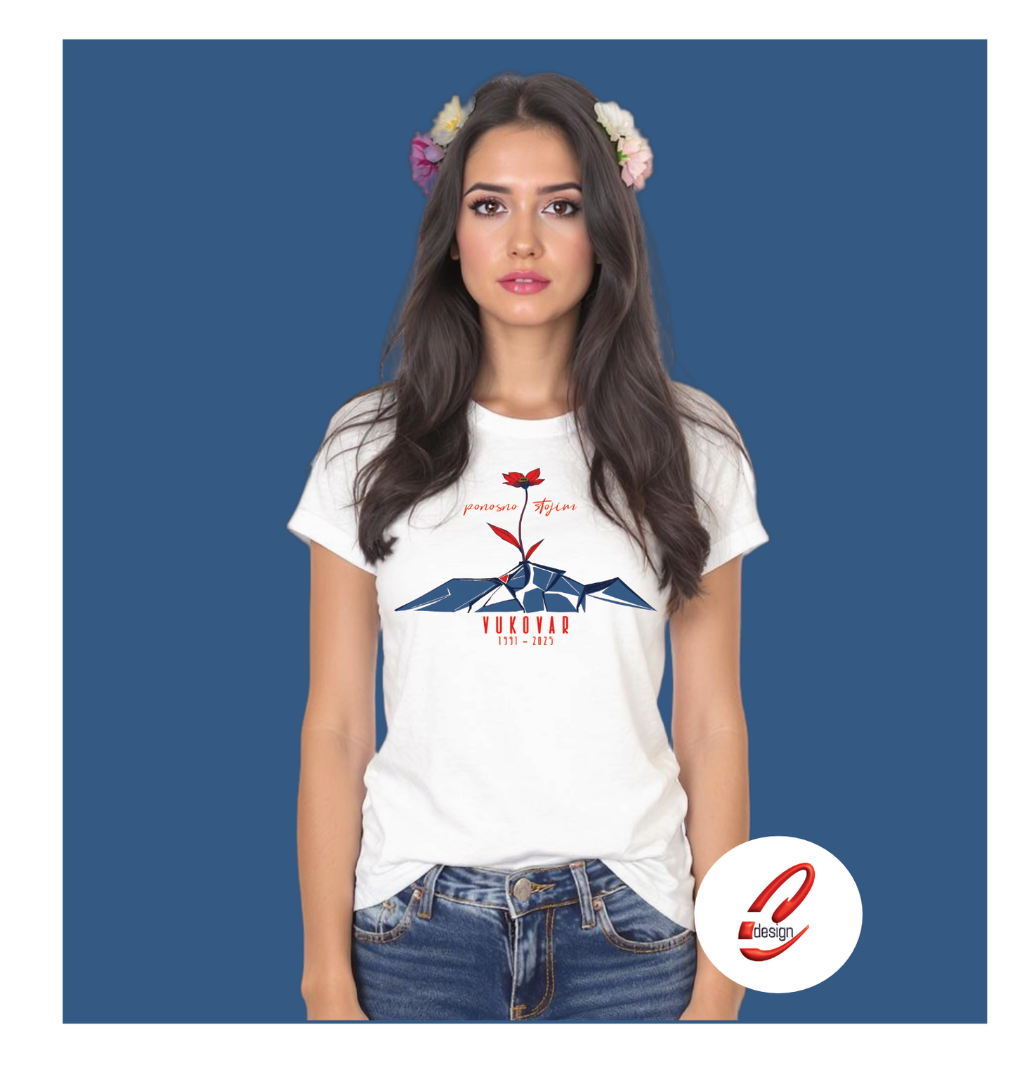 "Flower - Vukovar 1991 - 2025" - Women Premium T-Shirt